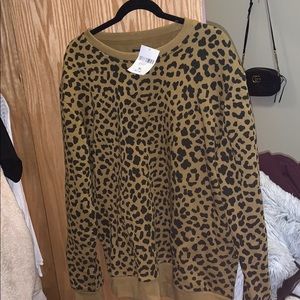 cheetah print sweatshirt